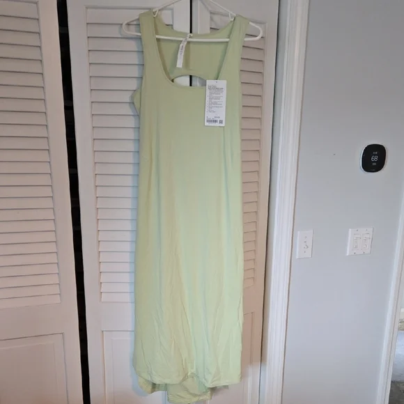 lululemon athletica Cream Backless Midi Dress - Picture 1 of 3